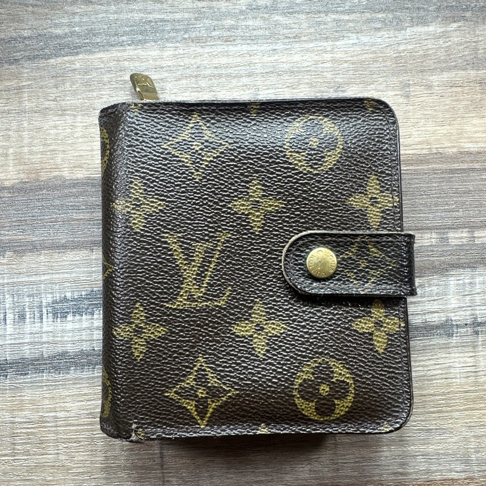 Louis Vuitton Monogram Zipped Bifold Wallet Women's Used Authentic